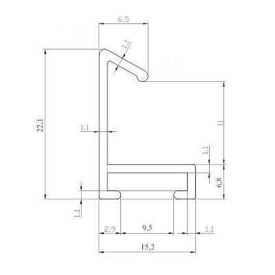 Алюминиевый багет C1268-07 Алюминиевый багет C1268-07