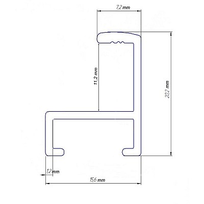 Алюминиевый багет C711-06