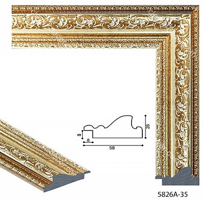 195047 Багет пластиковый 5826A-35 195047 Багет пластиковый 5826A-35