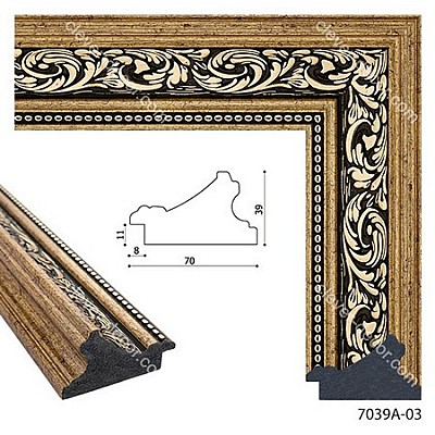 197024 Багет пластиковый 7039A-03