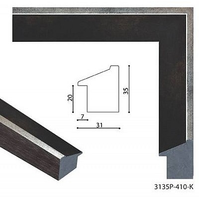 193089 Багет пластиковый 3135P-410-K 193089 Багет пластиковый 3135P-410-K